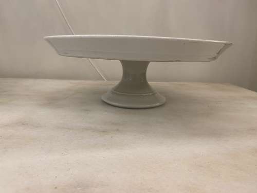 C1890 A Flemish Creamware 2 Part Cake / Patisserie Stand