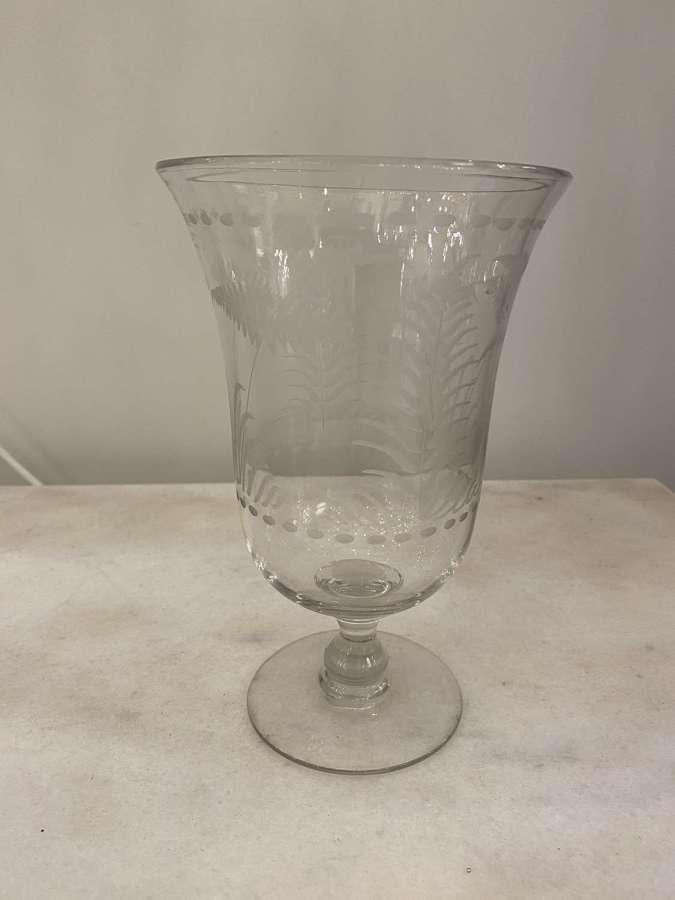 C1890 An English Fern Glass Vase
