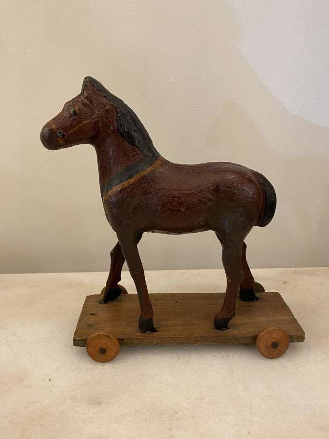 C1900 A French Papier Mache Toy Horse