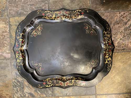 C1870 A Huge French Toile Ottoman Tray