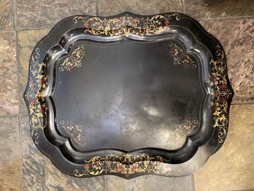 C1870 A Huge French Toile Ottoman Tray