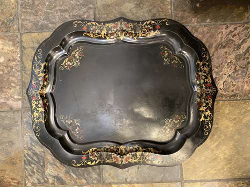 C1870 A Huge French Toile Ottoman Tray