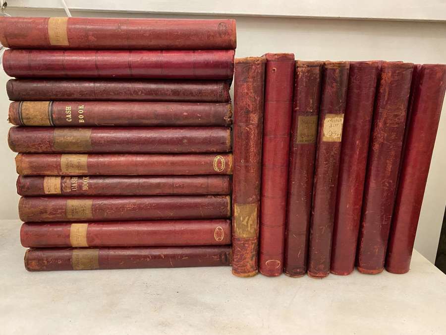 C1900 A Collection of Leather Cash Books & Ledgers