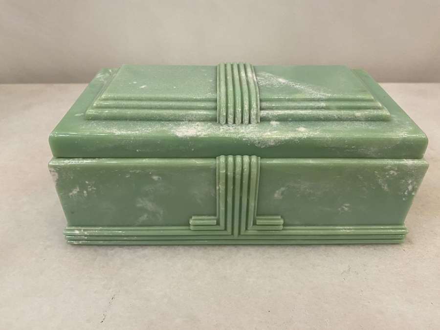 C1925 An English Green Bakelite Box