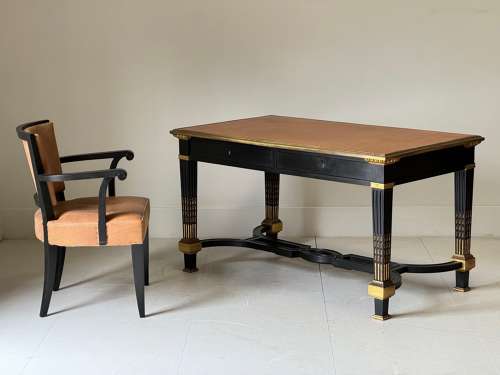 C1880 A Smart French Ebonised & Bronze Mounted Desk