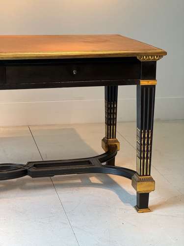 C1880 A Smart French Ebonised & Bronze Mounted Desk