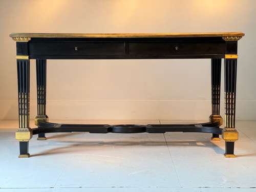 C1880 A Smart French Ebonised & Bronze Mounted Desk
