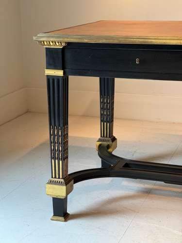 C1880 A Smart French Ebonised & Bronze Mounted Desk