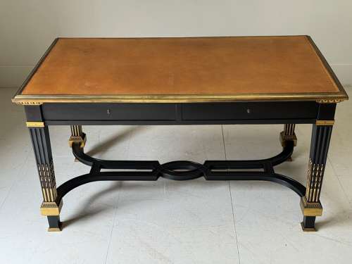 C1880 A Smart French Ebonised & Bronze Mounted Desk