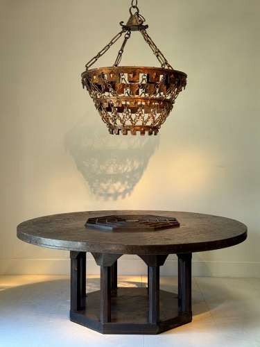 C1960 A Rare Italian Pine Trattoria Dining Table