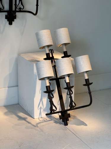C1950 A Pair Large of Spanish Iron Wall Sconces
