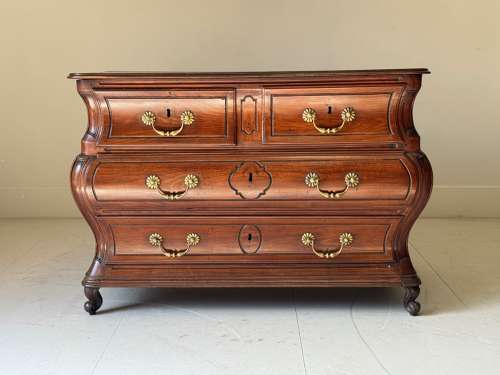 C1760 A Wonderful French Chestnut Bombe Commode