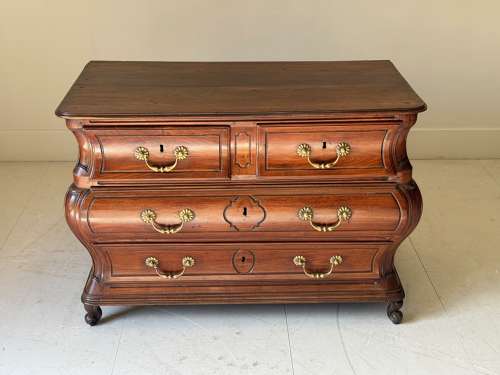 C1760 A Wonderful French Chestnut Bombe Commode