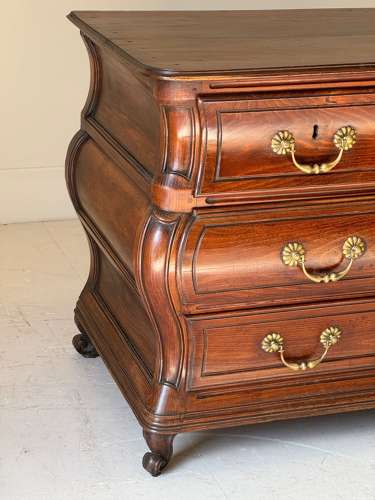 C1760 A Wonderful French Chestnut Bombe Commode