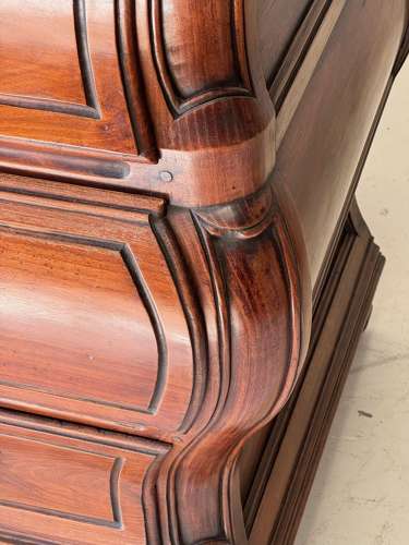 C1760 A Wonderful French Chestnut Bombe Commode