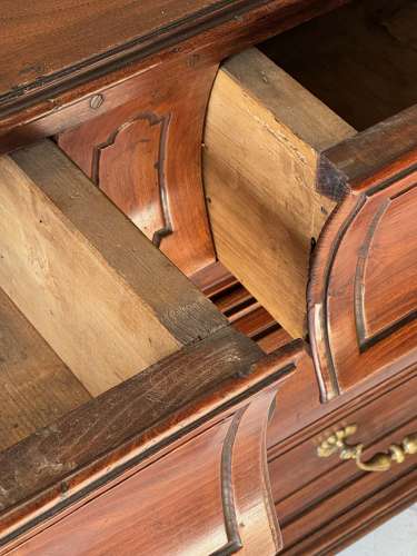 C1760 A Wonderful French Chestnut Bombe Commode
