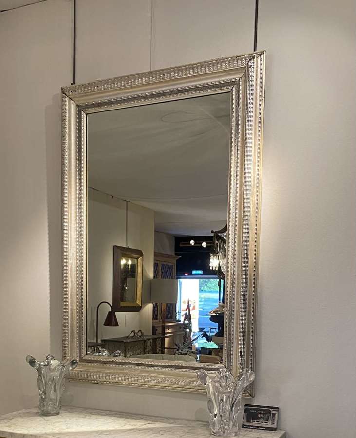 C1860 A Rare Silver Leaf Ripple Mirror