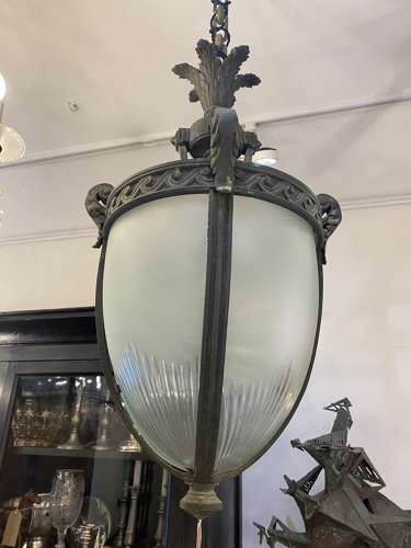 C1910 A Rare French Bronze Lantern