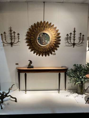 C1960 A Pair of Spanish Gilt Iron Wall Sconces