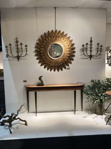 C1960 A Pair of Spanish Gilt Iron Wall Sconces