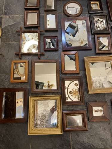 C1880 A Collection of 32 Little English Mirrors