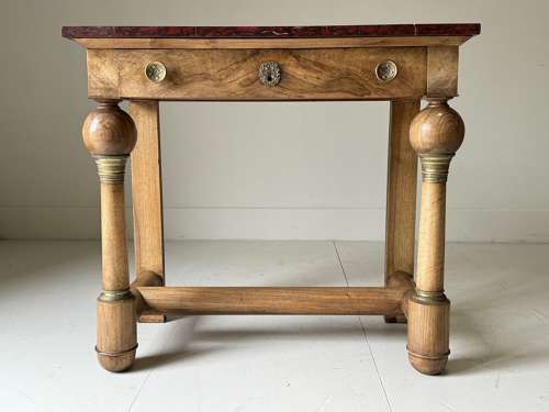 C1820 An Unusual French Empire Walnut Console Table