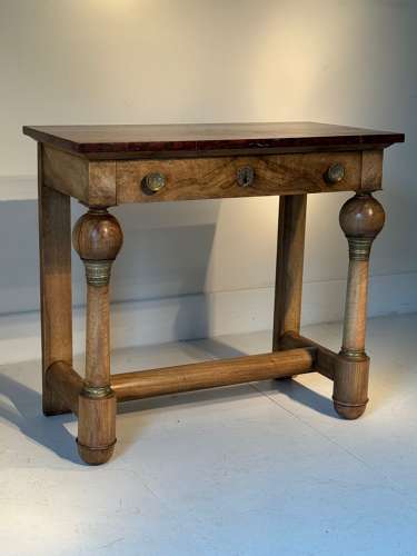 C1820 An Unusual French Empire Walnut Console Table