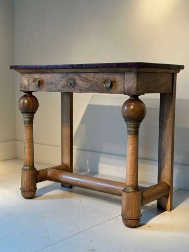 C1820 An Unusual French Empire Walnut Console Table