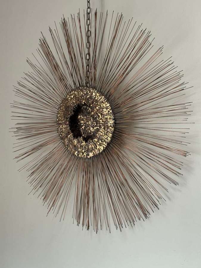 C1960 A Brutalist Sunburst Wall Sculpture by William Friedle