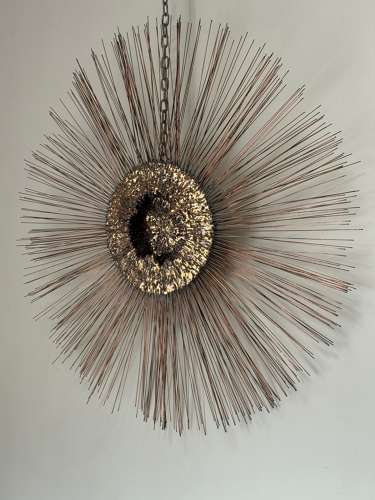 C1960 A Brutalist Sunburst Wall Sculpture by William Friedle