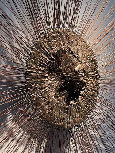 C1960 A Brutalist Sunburst Wall Sculpture by William Friedle