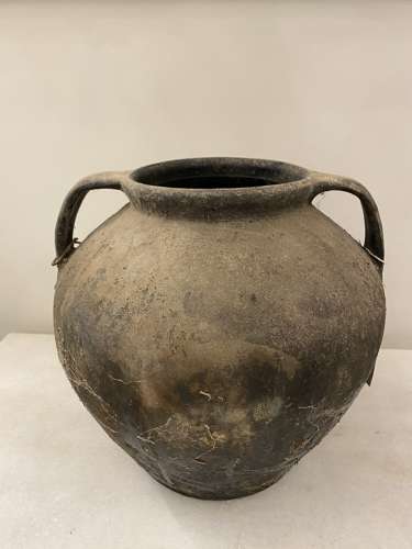 C1860 A Rare Black Terracotta Pot from Carpathia
