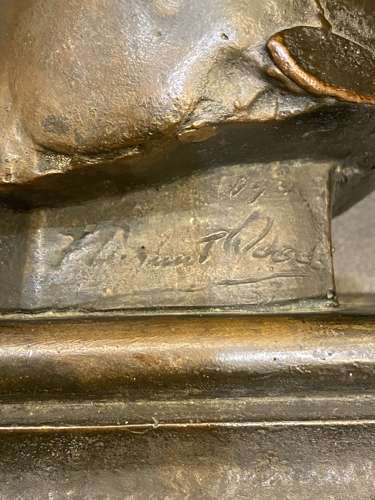 1906 A Signed & Dated Bronze Bust by Francis Derwent Wood