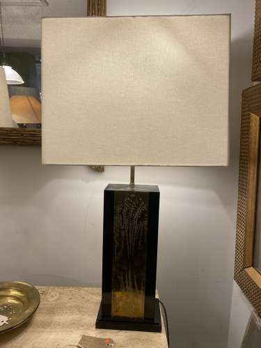 C1960 A Pair of French Black & Brass Table Lamps