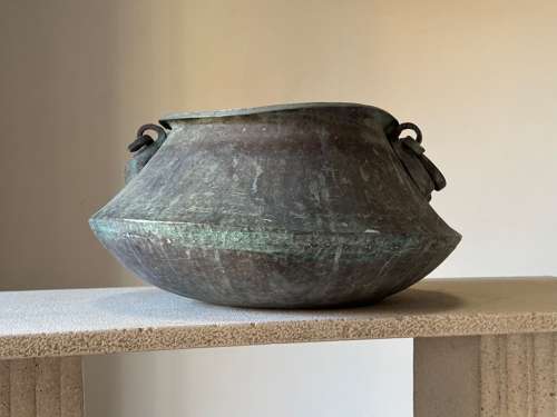 C1890 A Pair of French Verdigris Copper Planters