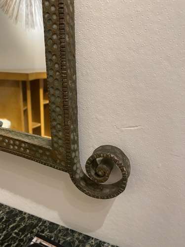 C1950 A French Iron Console Table & Mirror by Luigi Colli
