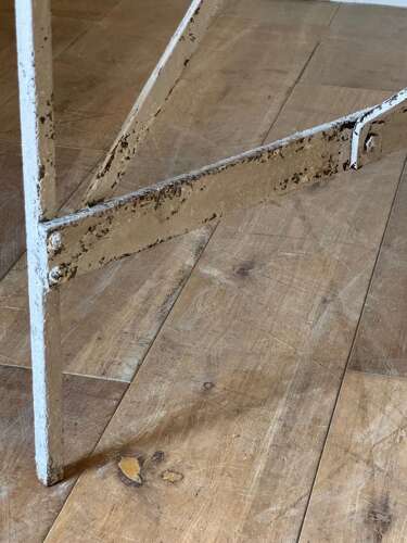 C1880 A Wonderful French Painted Iron & Marble Console Table