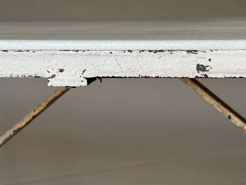 C1880 A Wonderful French Painted Iron & Marble Console Table