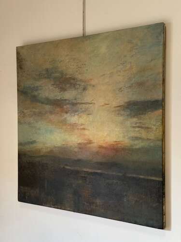 1982 A Oil on Canvas Landscape Painting by David Walker Barker