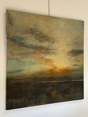 1982 A Oil on Canvas Landscape Painting by David Walker Barker