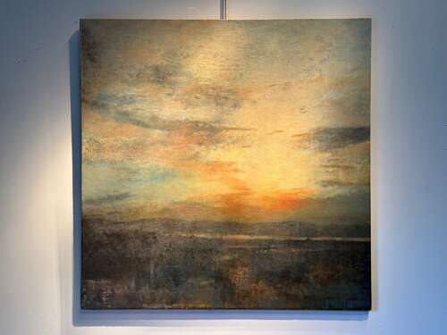 1982 A Oil on Canvas Landscape Painting by David Walker Barker