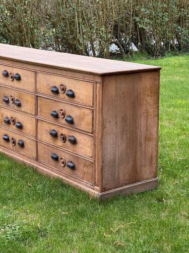 C1850 A Wonderful French Oak Bank of 16 Drawers.
