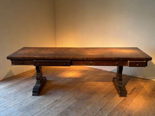 C1790 A Wonderful French Oak Table D'office Desk, Console, Sofa Table