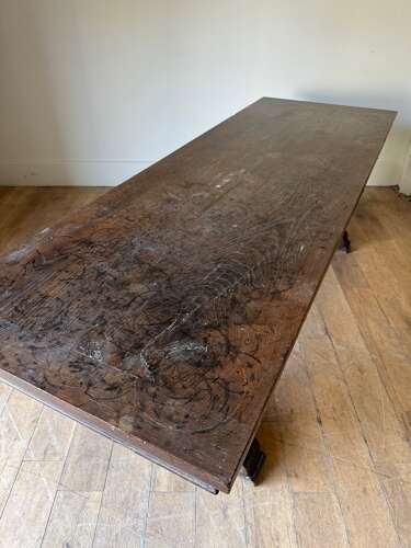 C1790 A Wonderful French Oak Table D'office Desk, Console, Sofa Table