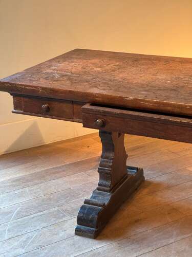 C1790 A Wonderful French Oak Table D'office Desk, Console, Sofa Table