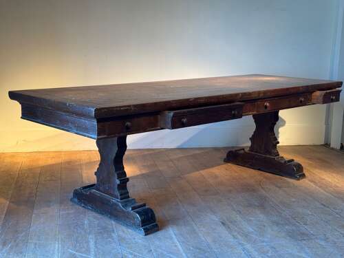 C1790 A Wonderful French Oak Table D'office Desk, Console, Sofa Table