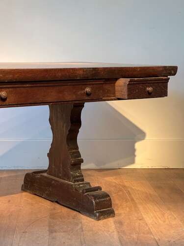 C1790 A Wonderful French Oak Table D'office Desk, Console, Sofa Table