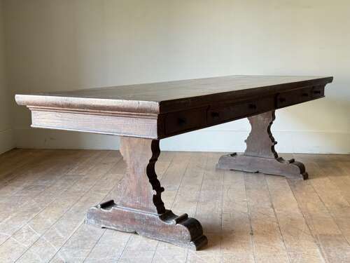 C1790 A Wonderful French Oak Table D'office Desk, Console, Sofa Table