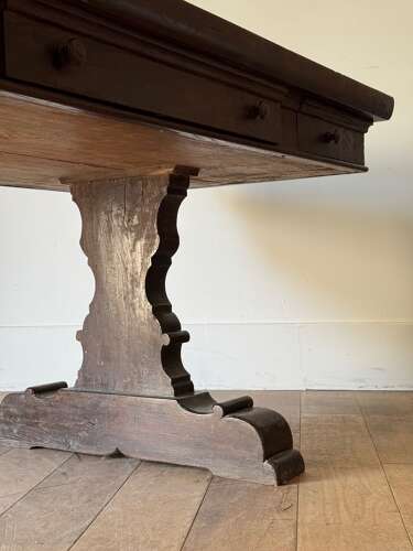 C1790 A Wonderful French Oak Table D'office Desk, Console, Sofa Table