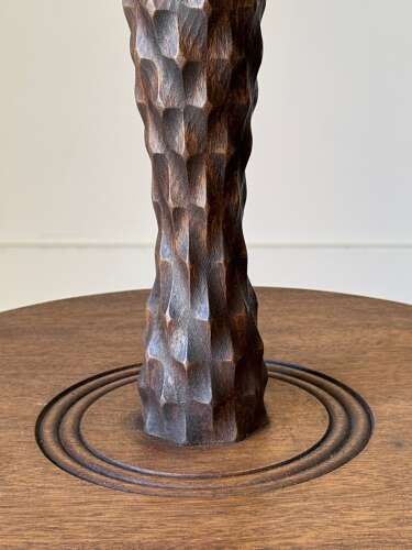 C1940 A French Beechwood Pineapple Design Floor Lamp